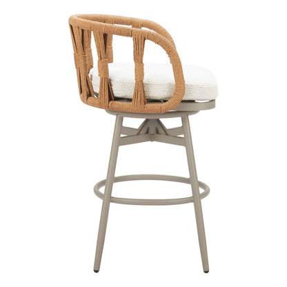 Safal Outdoor Patio Swivel Barstool, Multicolor