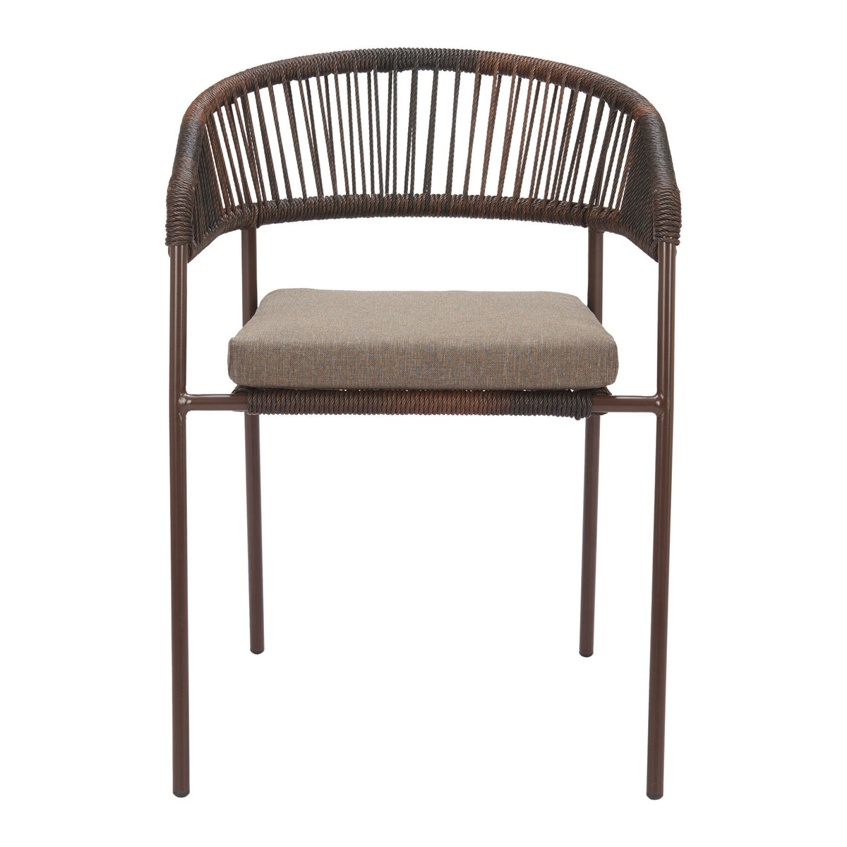 Skye Outdoor Patio Dining Chair, Set of 2, Brown