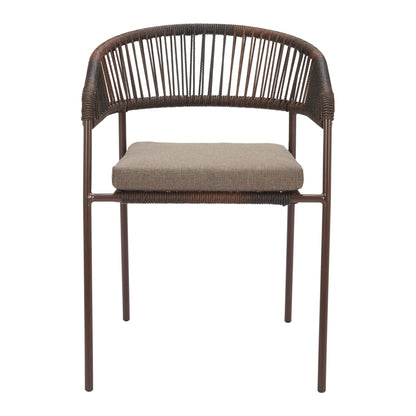 Skye Outdoor Patio Dining Chair, Set of 2, Brown