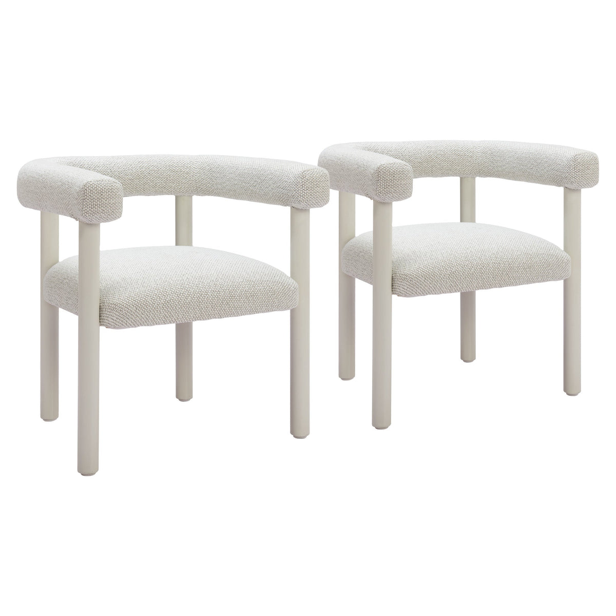 Sunbath Outdoor Patio Dining Chair, Set of 2, White
