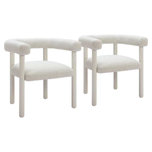 Sunbath Outdoor Patio Dining Chair, Set of 2, White
