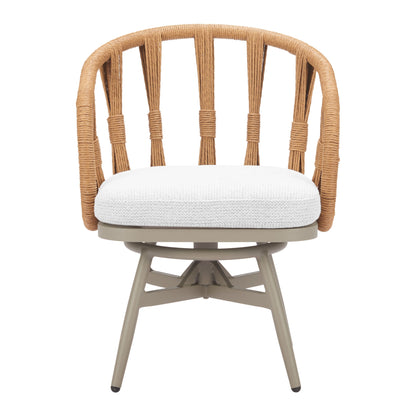 Safal Outdoor Patio Swivel Dining Chair, Multicolor