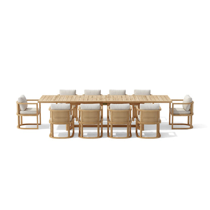Anderson Teak Junus 11-Piece Extension Dining Table Set