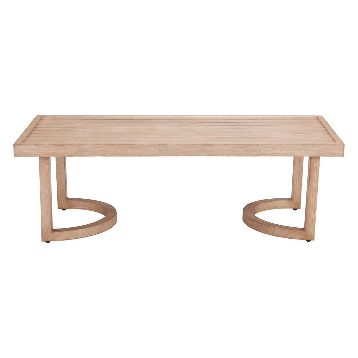 Leto Outdoor Patio Coffee Table, Brown
