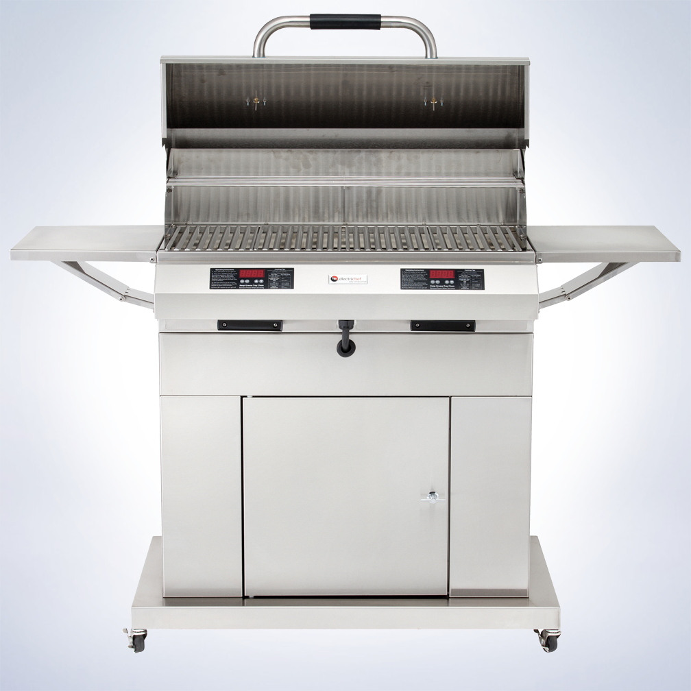 Electri-Chef Ruby 32 inch dual control electric grill, detail view