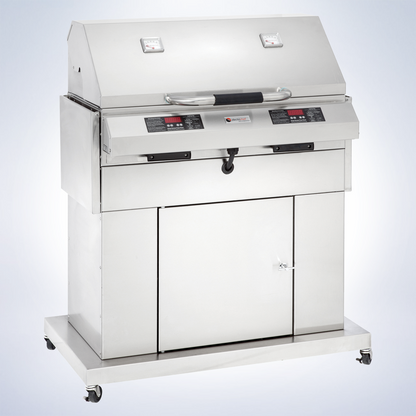 Electri-Chef Ruby 32 inch dual control closed base electric grill, front view