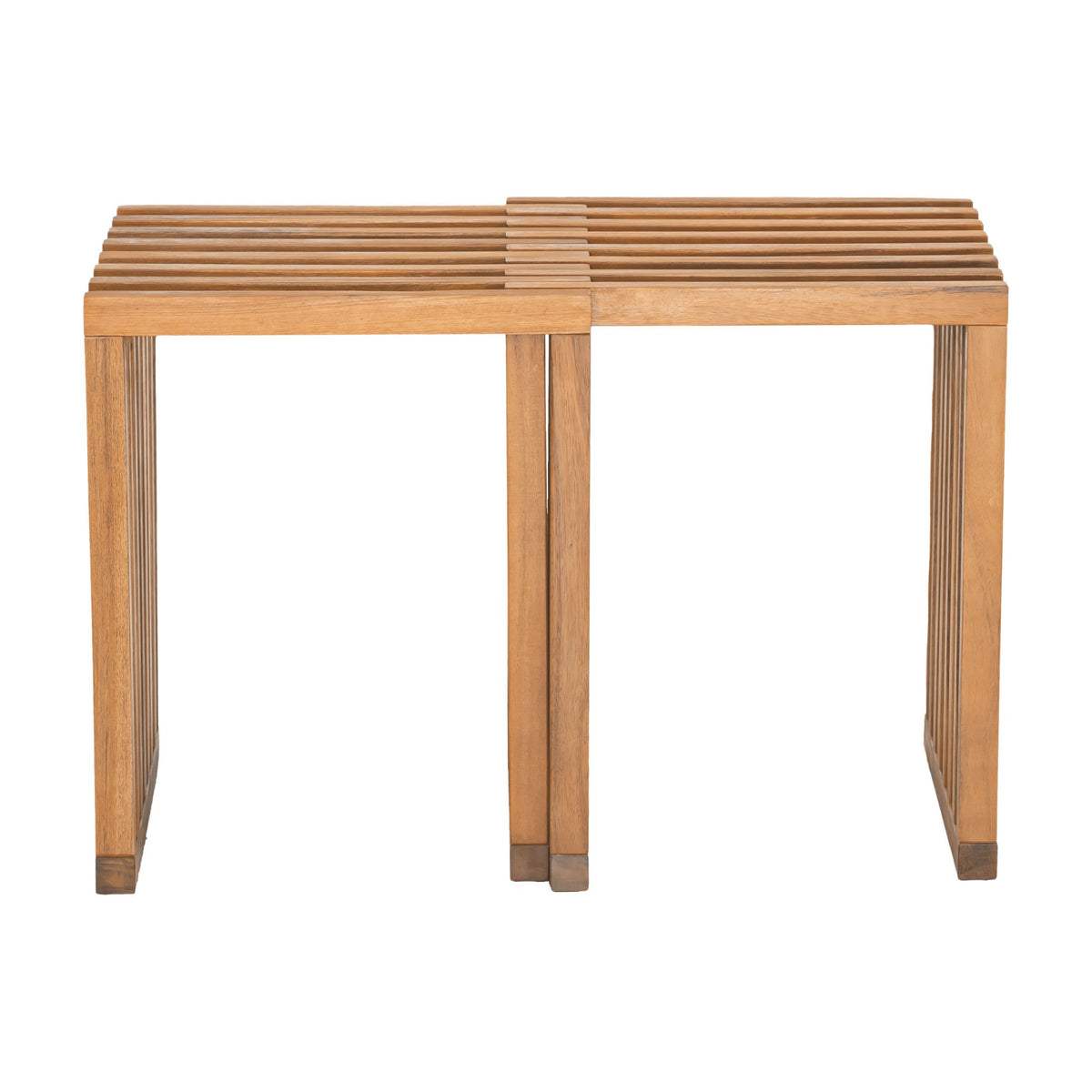Riviera Outdoor Patio Extendable Stool, Set of 2, Natural