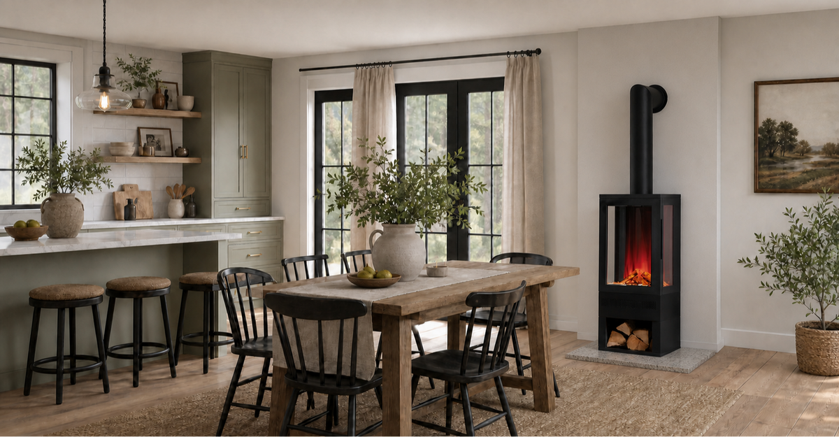 British Fires Bramshaw electric stove in a room setting