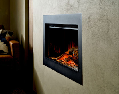 British Fires Ashlett 26 electric insert shown with a steel front frame