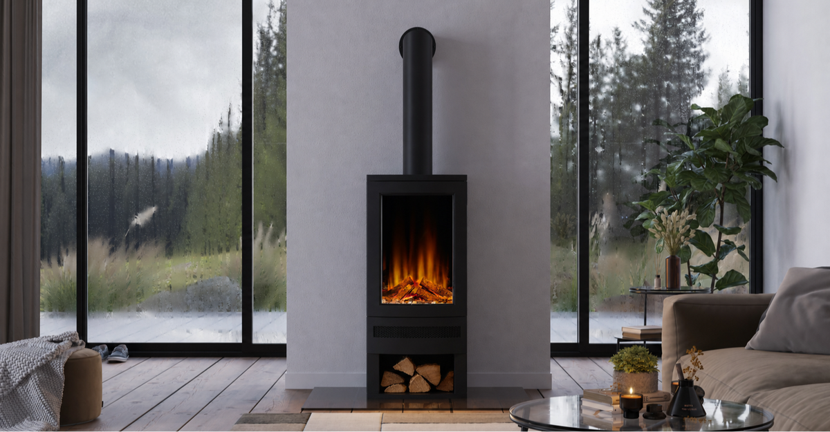 British Fires Bramshaw electric stove, another view of the stove