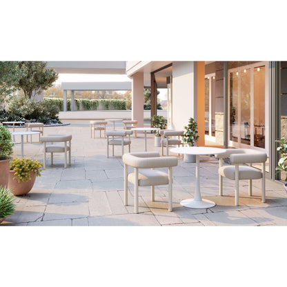 Sunbath Outdoor Patio Dining Chair, Set of 2, White