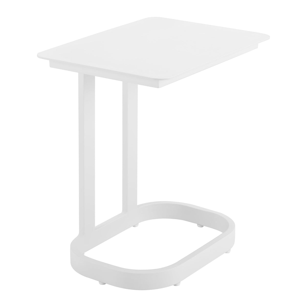 Friss Outdoor Patio End Table, White