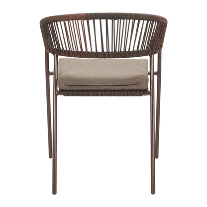 Skye Outdoor Patio Dining Chair, Set of 2, Brown