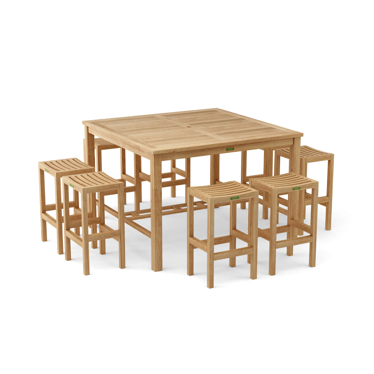 Anderson Teak Windsor Montego 9-Piece Square Bar Set