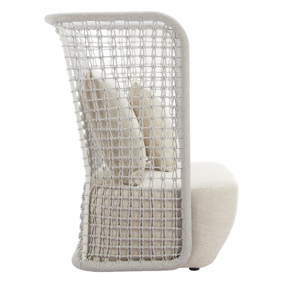 Hudu Outdoor Patio Accent Chair, Beige