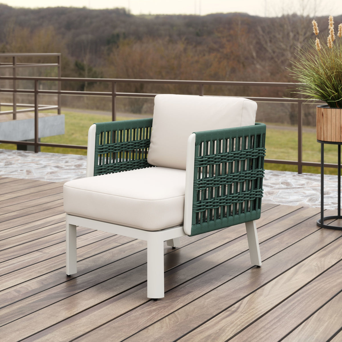 Bridgehampton Outdoor Patio Armchair, White