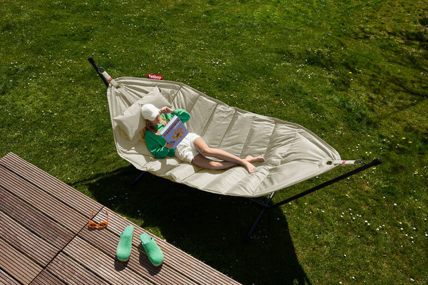 Fatboy Headdemock Cream Incl. Rack Black + Pillow
