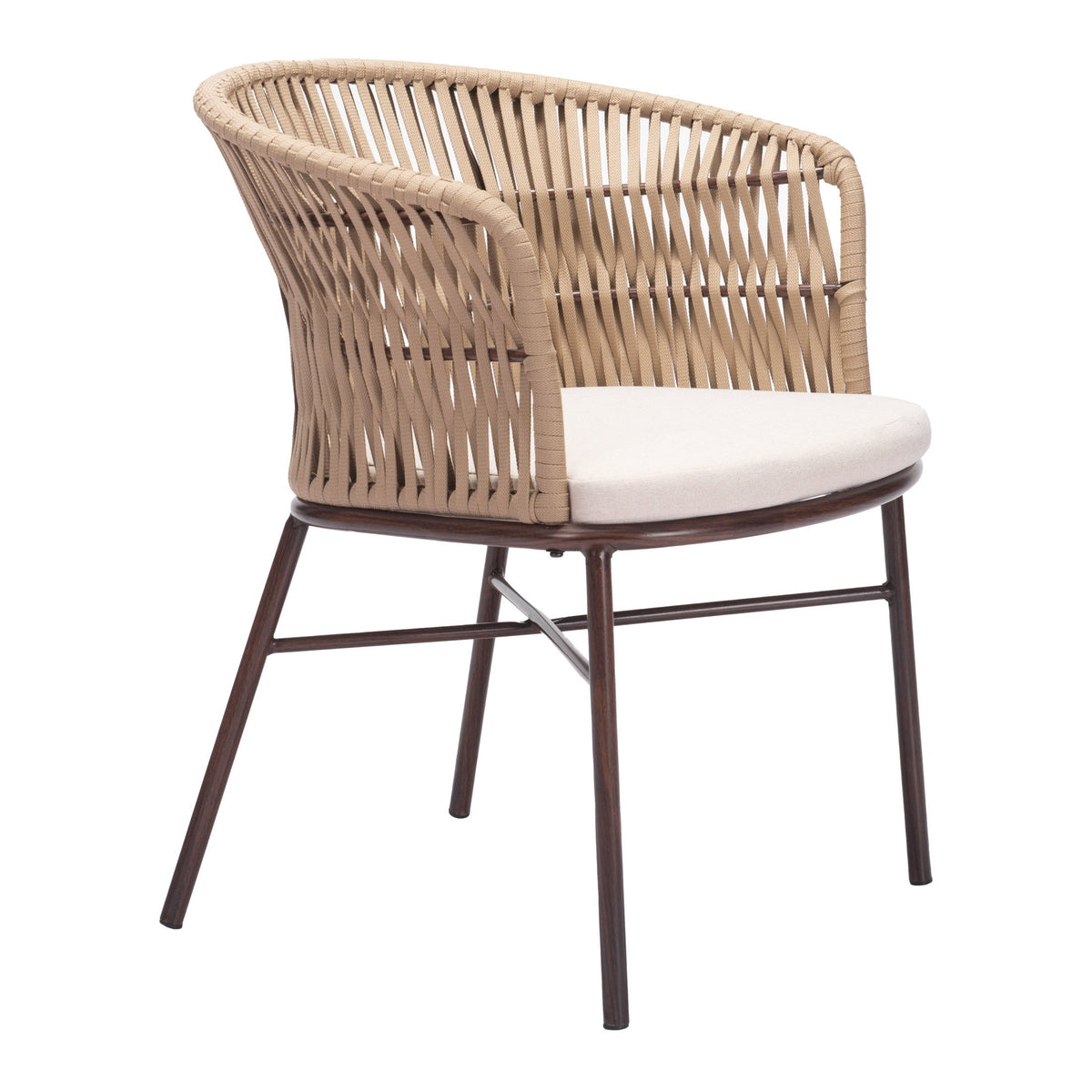 Freycinet Outdoor Patio Dining Chair, Set of 2, Natural