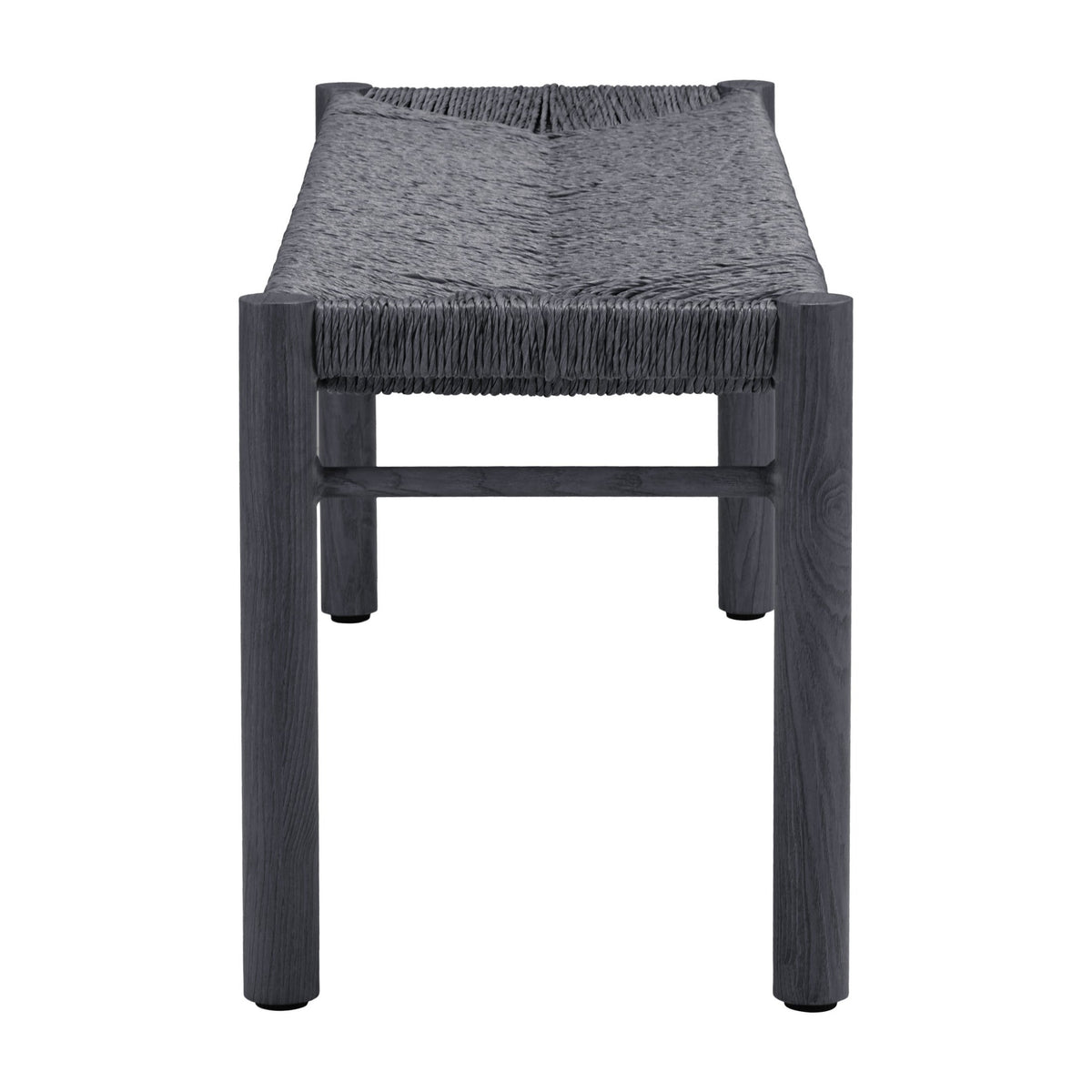 Iska Outdoor Patio Bench, Black