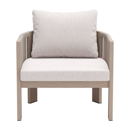 Rebel Outdoor Patio Accent Chair, Beige