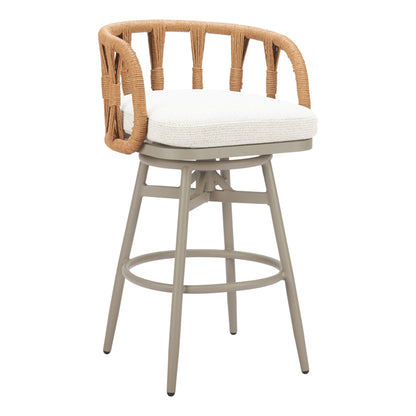 Safal Outdoor Patio Swivel Barstool, Multicolor