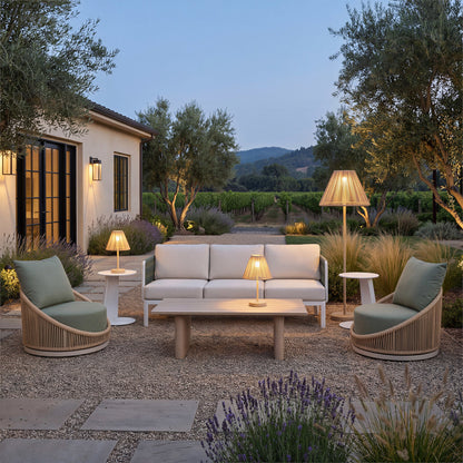 Lumika Outdoor Solar Table Lamp, Beige