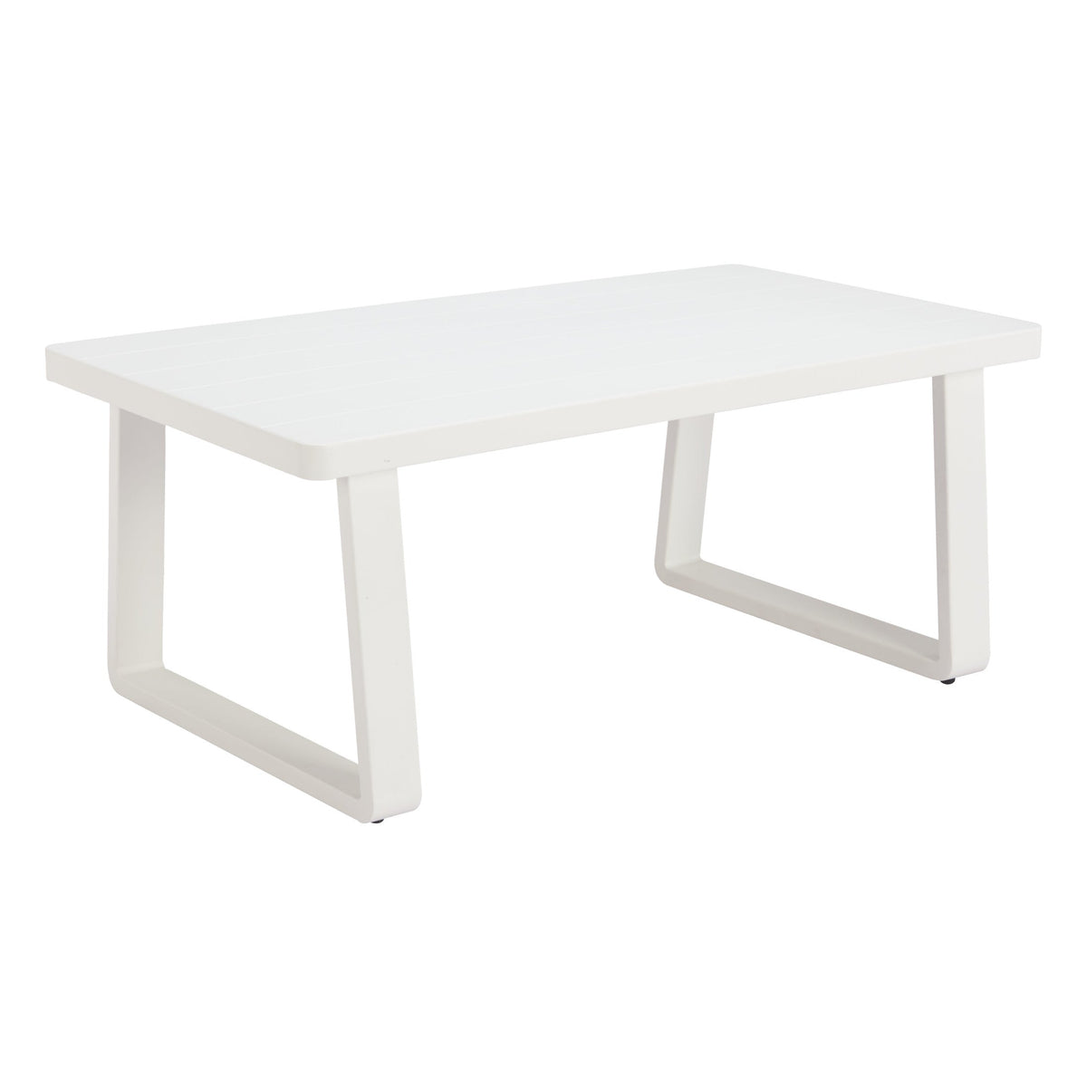 Welt Outdoor Patio Coffee Table, White