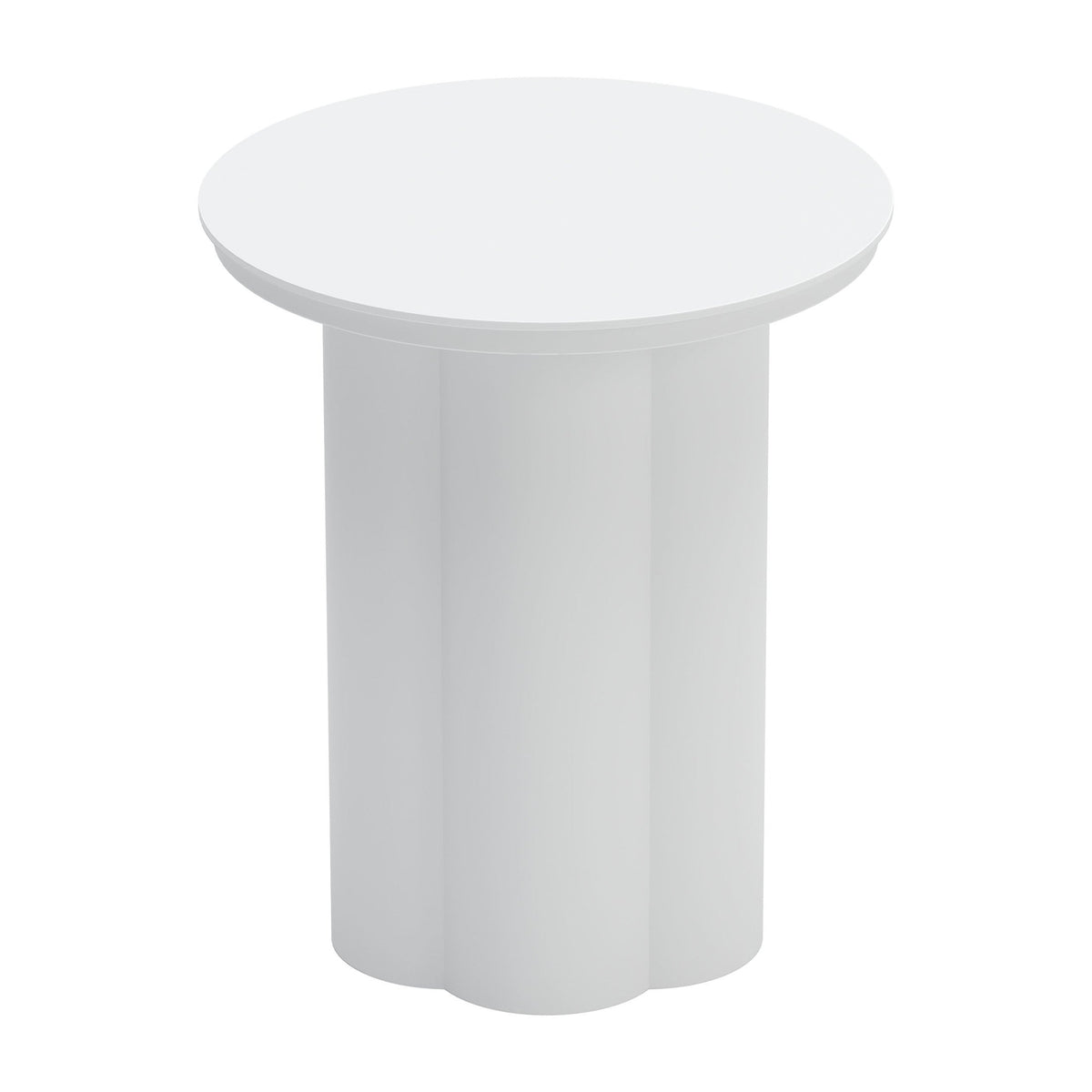 Kogur Outdoor Patio Side Table, White
