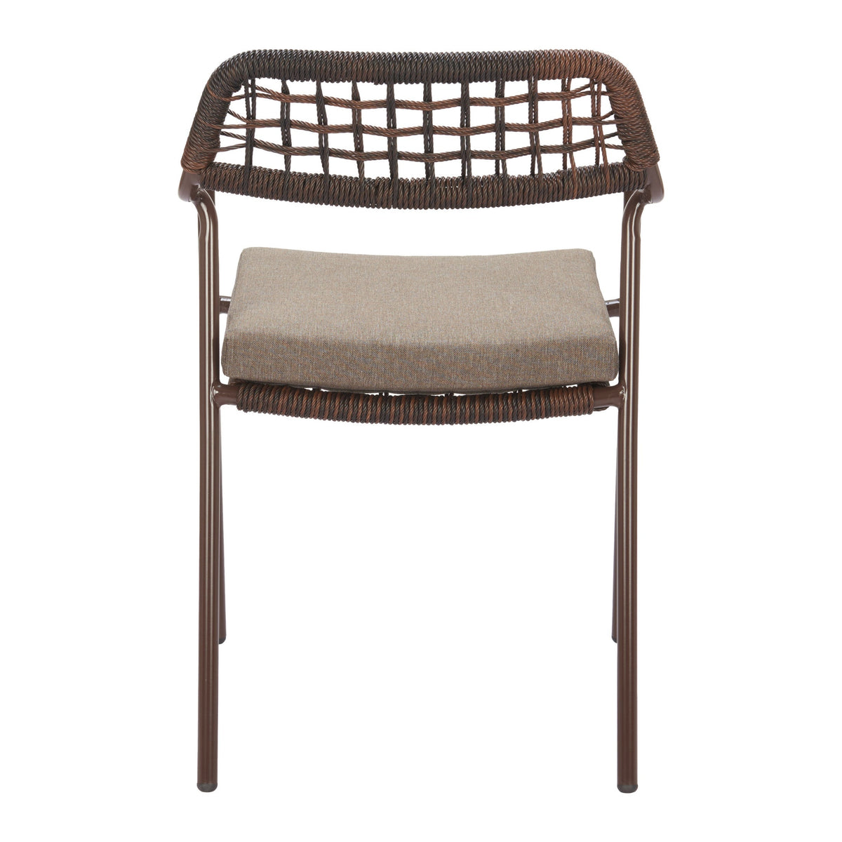 Rio Outdoor Patio Dining Chair, Set of 2, Brown