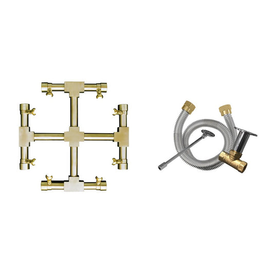 Firegear FG-PSBR-SF11-NGK 11-inch Pro Series brass snowflake natural gas kit