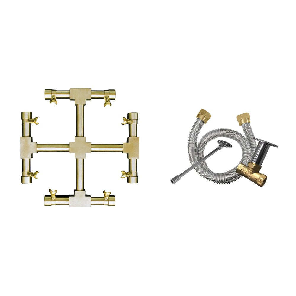 Firegear FG-PSBR-SF11-LPK 11-inch Pro Series brass snowflake propane kit