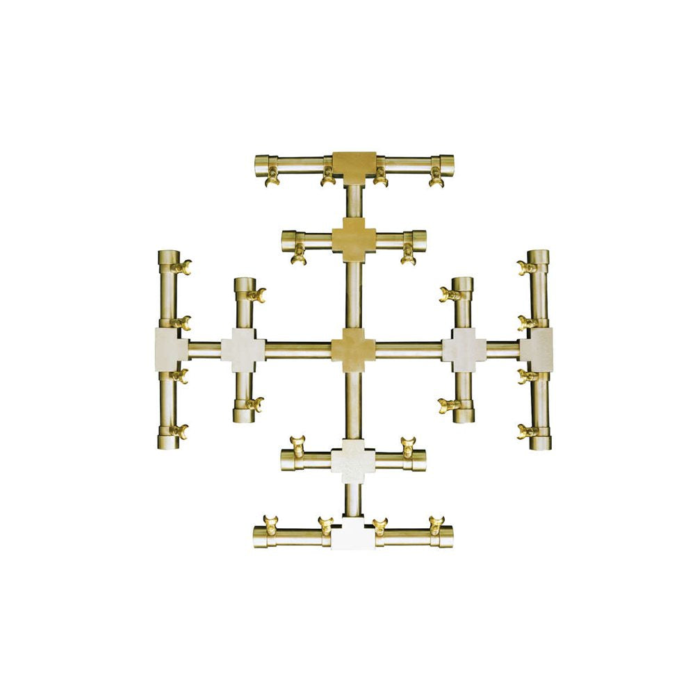 Firegear FG-PSBR-SF18-LP 18-inch Pro Series brass snowflake propane burner