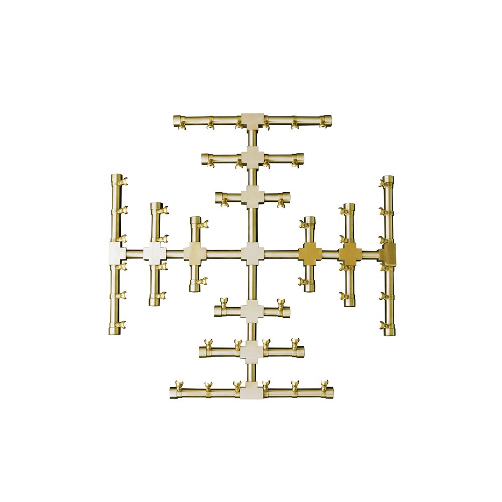 Firegear FG-PSBR-SF25-LP 25-inch Pro Series brass snowflake propane burner