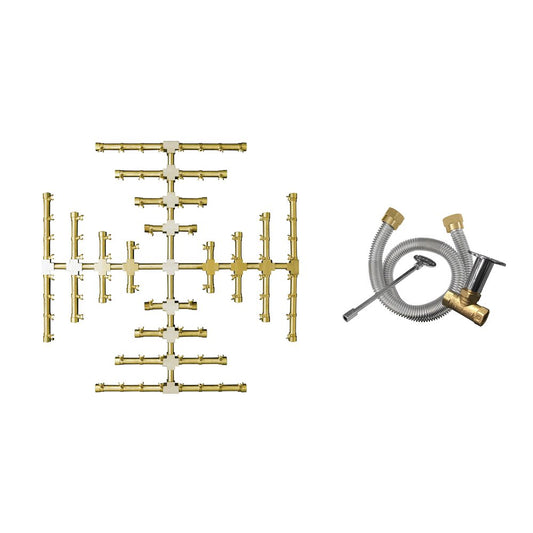 Firegear FG-PSBR-SF32-NGK 32-inch Pro Series brass snowflake natural gas kit