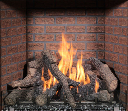 FireGarden 4035 fireplace with the Handmade Brick fireback, part 96100883