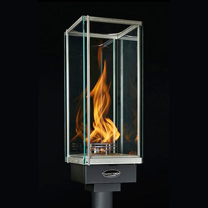 FireGarden Tempest Torch head, stainless steel with tempered glass panels