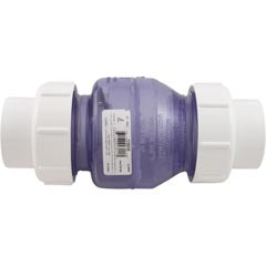 Flo Control True Union Swing Check Valve, 2 inch Slip, Clear, model 1720C20