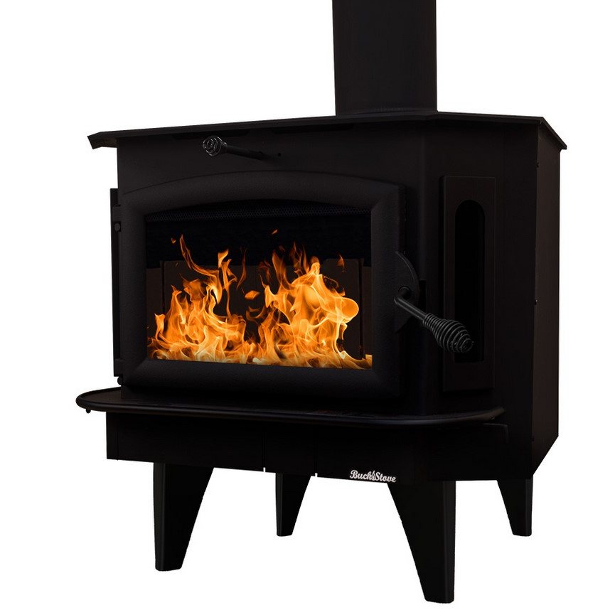 Buck Stove FP 91 Model 91 catalytic wood stove with black door