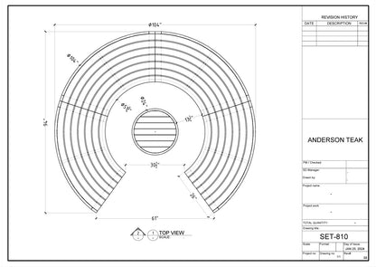 Anderson Teak Circular Modular Deep Seating Set