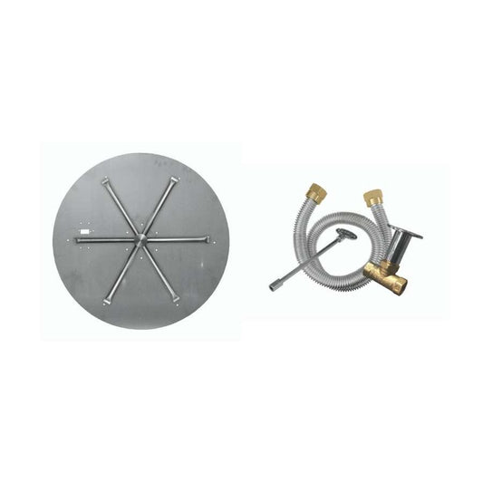 Firegear FPB-26DBS22MT-N 26-inch round flat natural gas Match Throw burner system