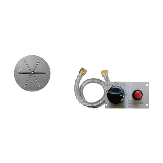 Firegear FPB-26DBS22TPSI-N 26-inch round flat natural gas TPSI burner system