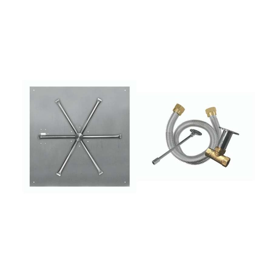 Firegear FPB-25SFBS22MT-N 25-inch square flat natural gas Match Throw burner system