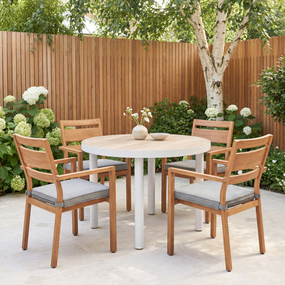 Rader Outdoor Patio Dining Chair, Set of 2, Natural