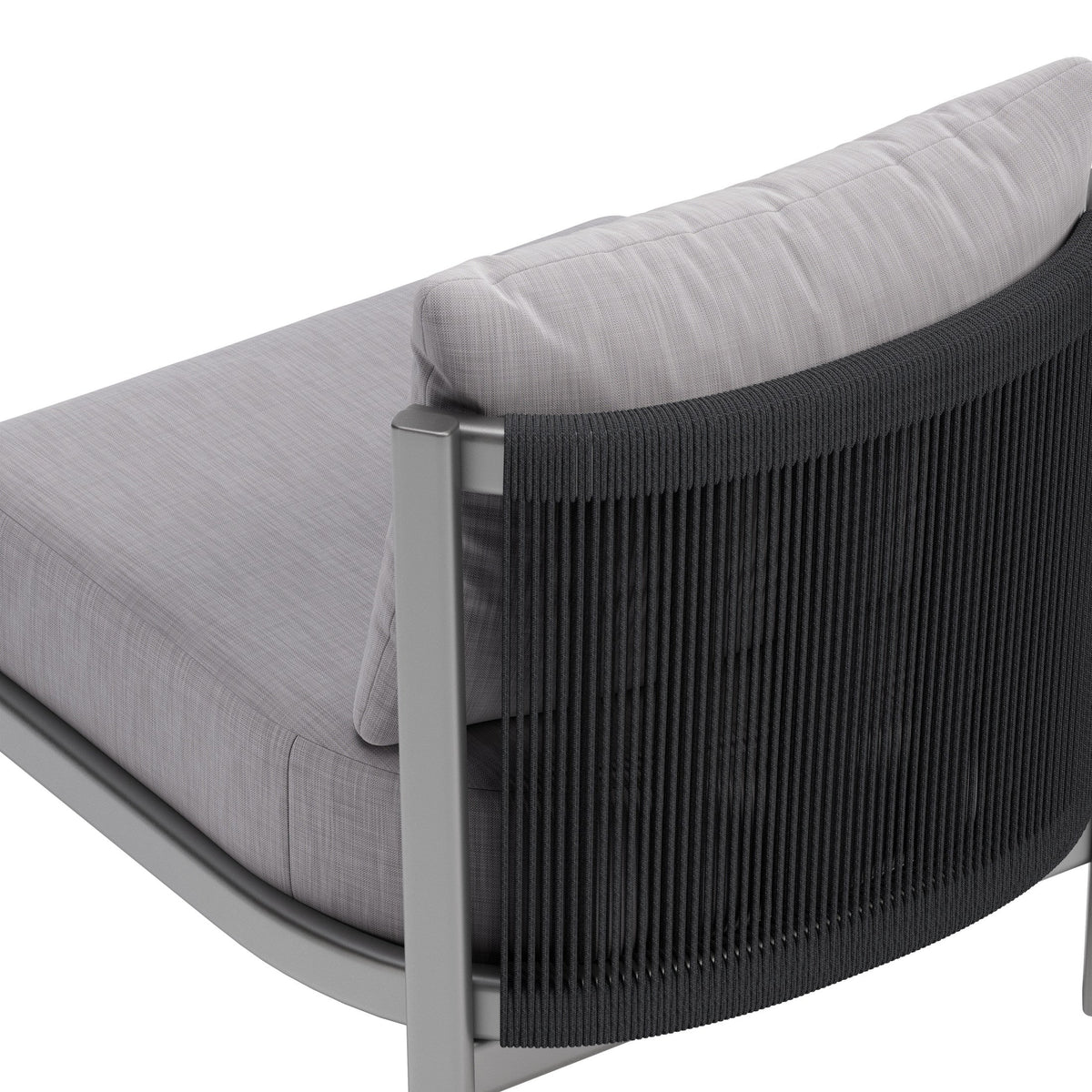 Horizon Outdoor Patio Accent Chair, Gray