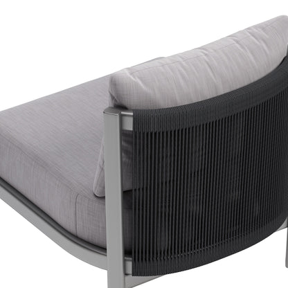 Horizon Outdoor Patio Accent Chair, Gray