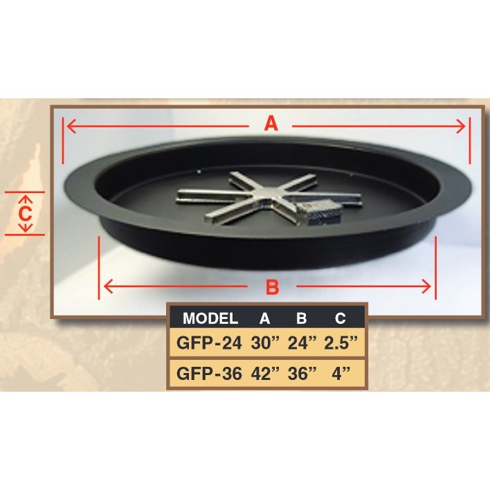 Golden Blount GFP-36-PAN fire pit burner pan