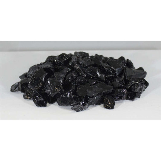 Firegear GL-BLACK-10 black fire glass 1/2 to 3/4 inch 10 lb bag