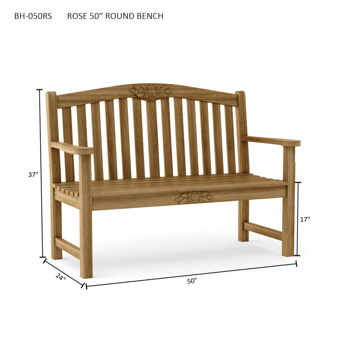 Anderson Teak Rose 50" Round Bench