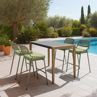 Kata Outdoor Patio Counter Table, Gray
