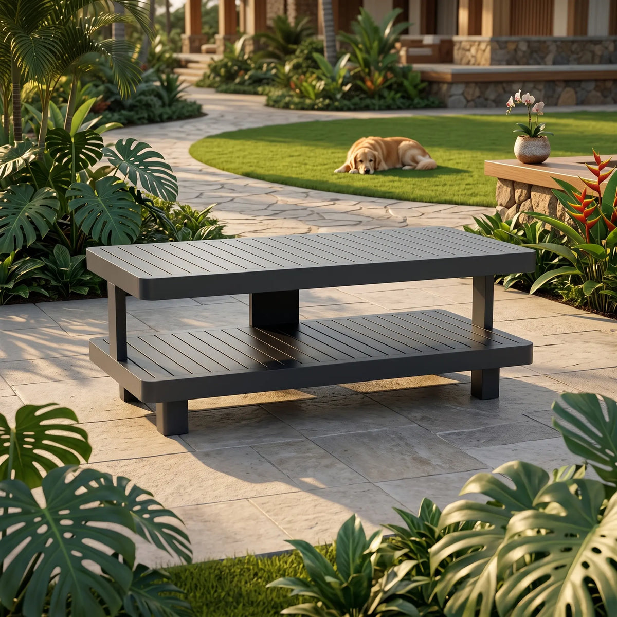 Anderson Teak Granada Aluminum Coffee Table